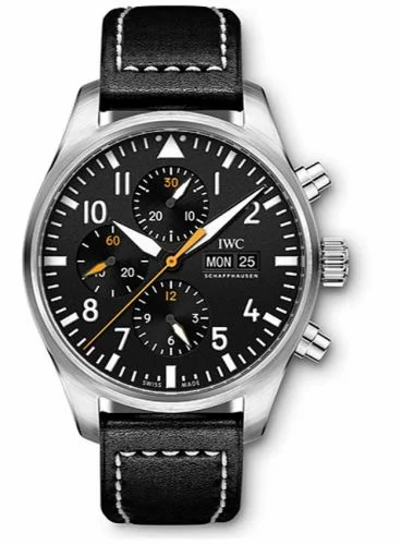 IWC Pilot's Watch Chronograph Stainless Steel / Black / Staffel 11 IW3777-27 (IW377727)